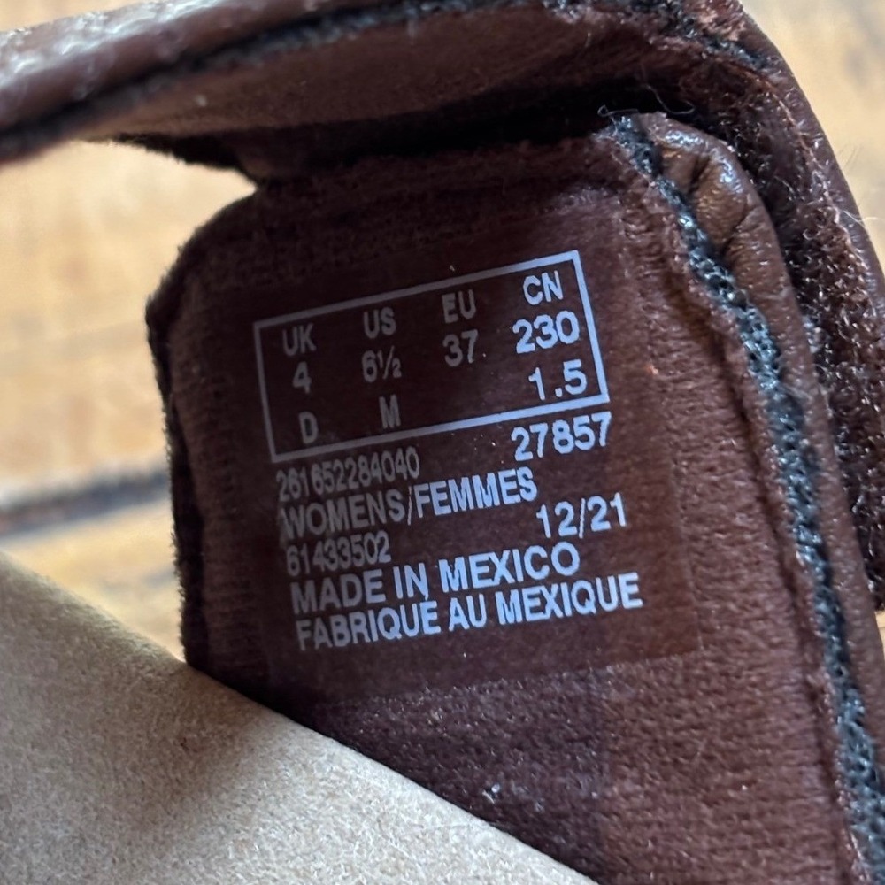 Clarks Womens Laurieann Edge Summer Sandals Brown Velcro Closure Size 6.5 - Picture 11 of 11